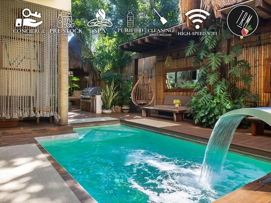 Tulum-Style Retreat 5Br Villa With Pool And Relaxing Jacuzzi  Tulum